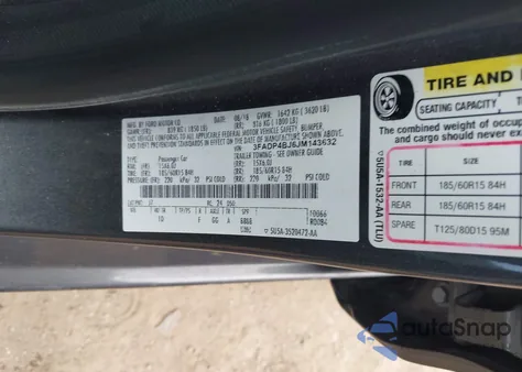 2018 Ford Fiesta Se из США, поврежденный, VIN 3FADP4BJ6JM143632